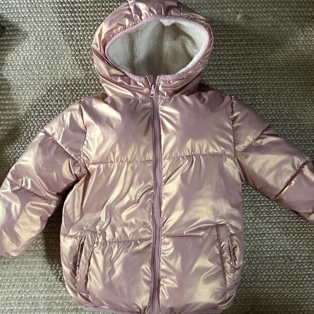 Swiss Tech Pink and White Puffer Jacket - Picture 1 of 3